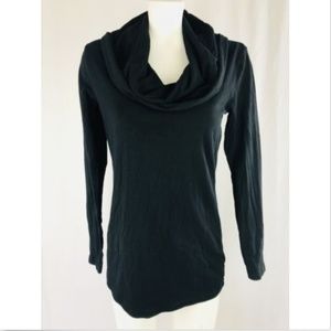 Cabi Black Cowl Neck Top Stretch Knit #3050